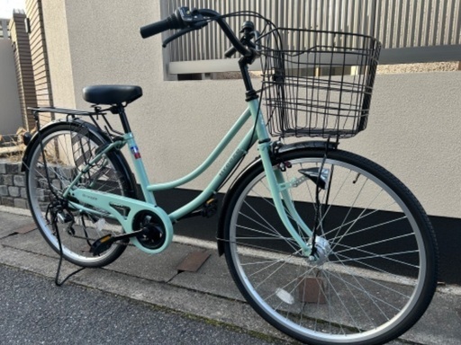 ギアチェンジ付き自転車 軽快車 ブリーズ26 6段LEDオート Tブルー ギアチェンジ付き自転車 軽快車 ブリーズ26 6段LEDオート Tブルー