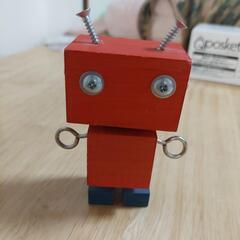 赤いロボット DIY 置物