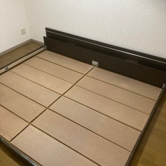 ベッド 連結ベッド ローベッド 日本製 ダークブラウン
