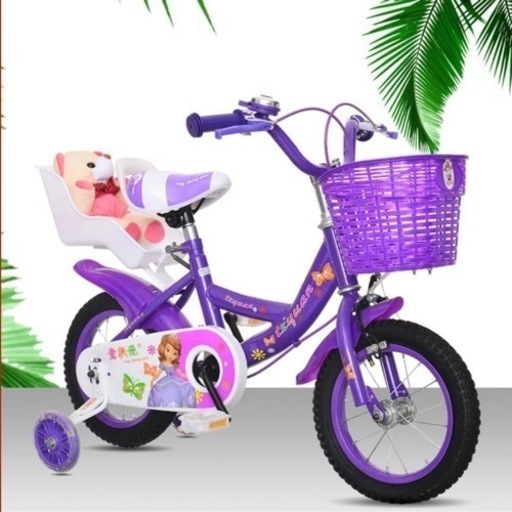 【新品　未使用】子供用自転車　パープル　値段交渉受付ます