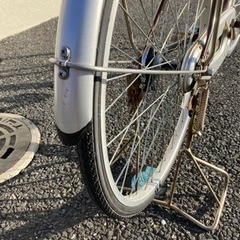 子供乗せの自転車に籠をつけました。