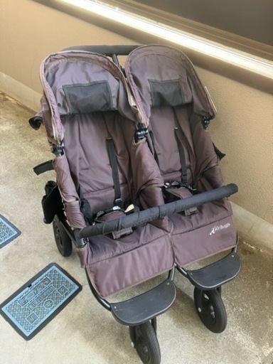 エアバギー ココダブル(エスプレッソ) ベビーカーシート付き