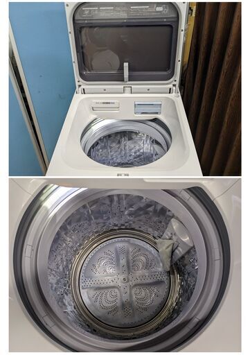 2020年製 SHARP 電気洗濯乾燥機 10.0kg 洗濯/乾燥 10.0kg/5.0kg ES-PW10E-T 超音波ウォッシャー搭載 スタイリッシュデザイン 穴なし槽