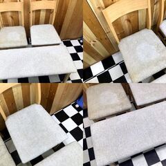 【 家具激安販売対象品!! 】ニトリ　ダイニング4点セット　4人掛け　1200×780×700　テーブル×1　チェア×2　ベンチ×1　住まい　食卓テーブル　テーブル分解可能