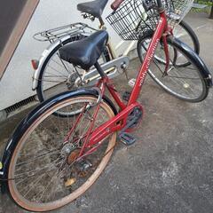 自転車　赤