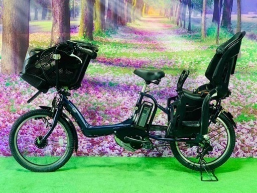 ❷ 4761子供乗せ電動自転車ヤマハ3人乗り新品20インチ良好バッテリー