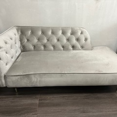 ✨超美品✨LOWYA ソファ 2人掛けソファ カウチソファ ベルベット調 天然
