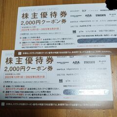 バロックジャパンリミテッド株主優待券　4000円分