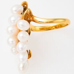 K18 淡水パール リング 品番r21-346