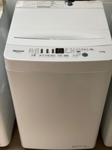 送料・設置込み　洗濯機　4.5kg Hisense 2021年