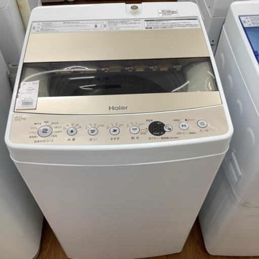 幅526mmハイアール 2022年製5.5kg 全自動洗濯機haier JW-C55D - 洗濯機