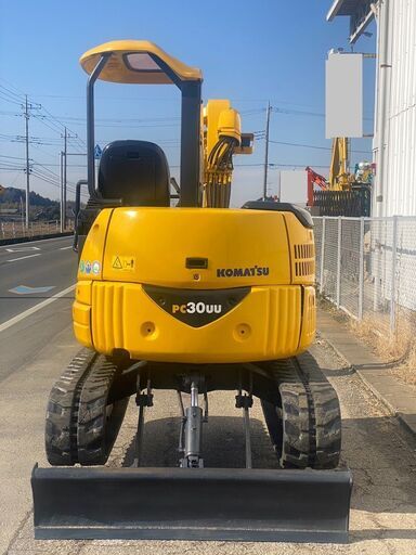 【R-0162】コマツ　PC30UU-3　ミニ油圧ショベル ユンボ バックホー　3トンクラス　小旋回　倍速　全塗装済み