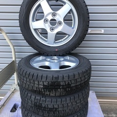 No.42スタッドレス155/65/R13 4H PCD100 アルミ付4本セット
