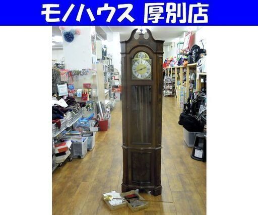 動作未確認 ホールクロック 柱時計 tempus fugit 振り子重錘式 欠品あり 要メンテナンス 鍵あり 厚別店