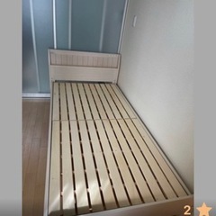 ニトリシングルベッドフレーム　IKEAマットレス