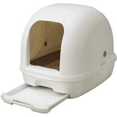 デオトイレ フード付 アイボリー 猫トイレ