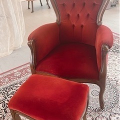 アンティークソファ　オットマン付き