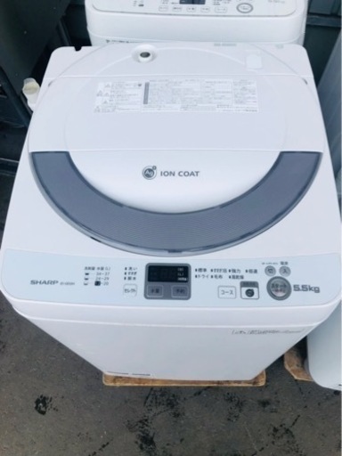 配送可能　シャープ SHARP ES-GE55N-S 全自動洗濯機（5.5kg） シルバー系]