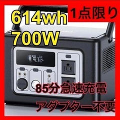 【ネット決済・配送可】【新品】ポータブル電源　614Wh 700...