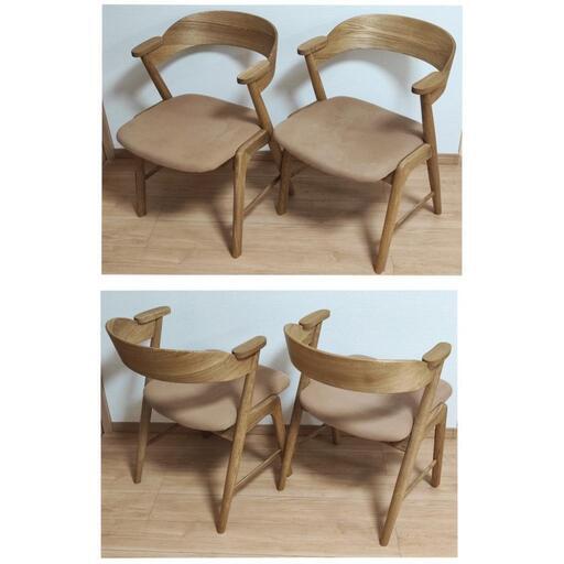 【美品】【高解像追加写真アリ】２脚セット  MOMO NATURAL VENT LAME CHAIR （モモナチュラル ダイニングチェア ベント レイム）