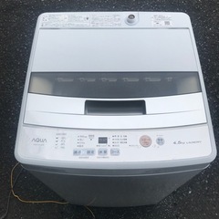 AQUA アクア全自動洗濯機 AQW-S45J 4.5㎏ 202...