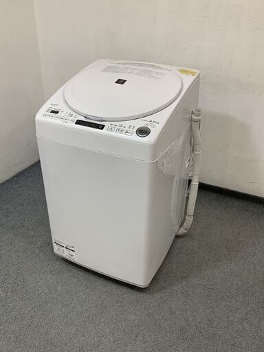 SHARP/シャープ プラズマクラスター全自動洗濯乾燥機 洗濯8kg/乾燥4.5kg 穴なし槽 ES-TX8E-W 2021年製 中古家電 店頭引取歓迎 R6769)