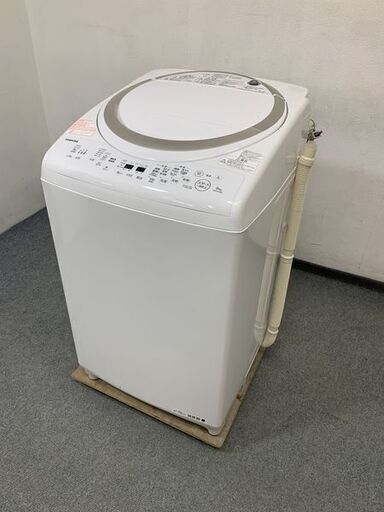 東芝/TOSHIBA AW-8V5 全自動洗濯機 洗濯8kg 乾燥4.5kg たて型 マジックドラム グランホワイト 2017年製 中古家電 店頭引取歓迎 R6772)