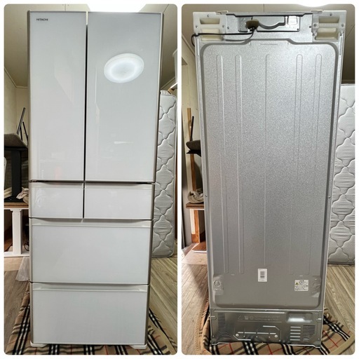 B−a2)￥55000(税込) 日立ノンフロン冷凍冷蔵庫 RｰXG51J(XW)型 6ドア 
