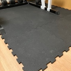 ダンベル60KGセット（アイアン） 片手30KG×2個セット+ ラバージムマット【50cm×50cm 厚み1.5cm 4枚3セット】 /IROTEC(アイロテック)