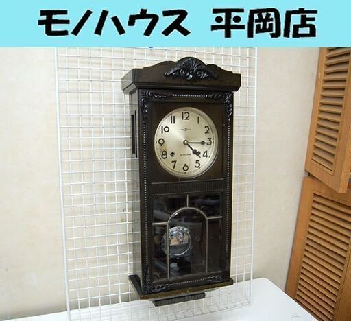 精工舎 SEIKO アールデコ ガラスの振り子 掛け時計 柱時計