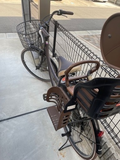 ママチャリ　チャイルドシート付き自転車