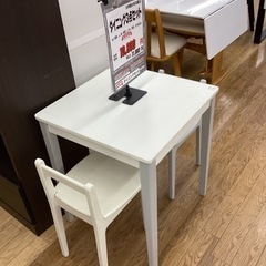 KA-61【新入荷　リサイクル品】ダイニング3点セット　白系