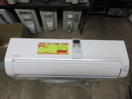 K04061　日立　 中古エアコン　主に6畳用　冷房能力　2.2KW ／ 暖房能力2.2KW