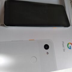 Googlepixel３a　ホワイト（ボタン部分オレンジ）SIM...