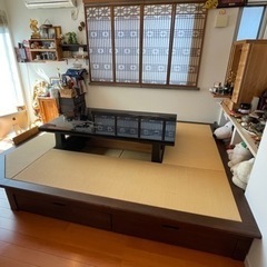 飛騨家具　畳収納ユニット小上がり4畳　オリジナルカスタマイズ超美品です！