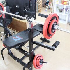 ファイティングロード☆ホームビルダーセット☆重り47.5kg分☆筋トレ☆お家でトレーニング【こちらは店舗です。浜村鹿野温泉ICから3分 買取本舗 宮本リサイクル 営業時間9～19時 定休日水曜のみ←連絡できませんm(_ _)m】 