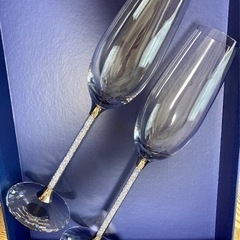 【2/5まで】SWAROVSKI スワロフスキー  シャンパン ワイングラス ペア