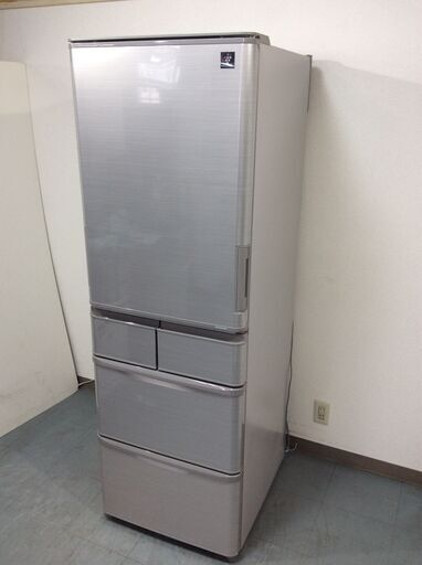 (2/5受渡済)YJT5916【SHARP/シャープ 5ドア冷蔵庫】高年式 2019年製 SJ-W412E-S 家電 キッチン 冷蔵冷凍庫 左右開きドア 自動製氷 412L