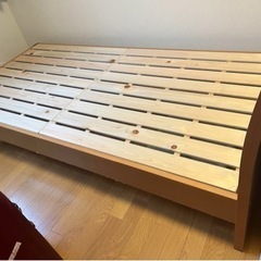 木製シングルベッド0円