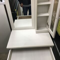 ニトリ ドレッサー フェリベーネ FEL1360 WH ニトリドレッサー 鏡台 北欧 可愛い 白 完成品 おしゃれ 収納 ホワイト フレンチ ナチュラル カントリー ピンク ブラウン ブルー パープル かわいい 姫系 1面鏡 幅59cm クリーニング済 堺市 石津店 【ジャングルジャングル石津店】