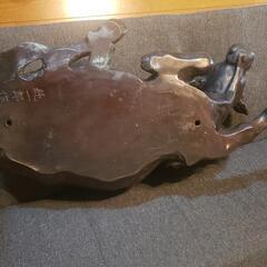牛　置物　座牛 27号　般若純一郎作品　希少！　高岡銅器　