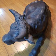 牛　置物　座牛 27号　般若純一郎作品　希少！　高岡銅器　