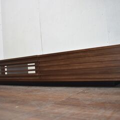 【八直終了9/15】≪zy895≫美品 東京インテリア TVボード/テレビ台/AVボード 180cm アクリル付き 横格子 モダン リビング 50114-03