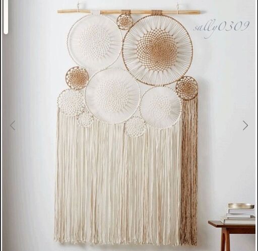 ▼値下げ▼ West Elm マクラメ ウォールアート インテリア雑貨 手織りのタペストリー 参考価格78,000円自社配送時代引き可※現金、クレジット、スマホ決済対応※