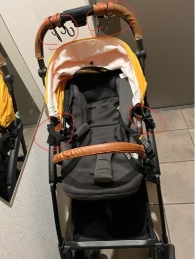 美品　合皮ハンドルカバーつき　Atto ベビーカー　type-S
