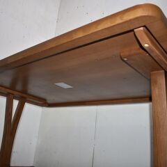 【ヤ取7/8終了】≪zy897≫極美品 カリモク 4人用 高級 ダイニングテーブル 2本脚/ダブルフッド/T字脚【20万】リビング/食卓 50114-05