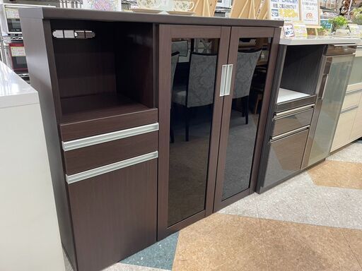 バードⅡ キッチンカウンター 定価￥39,600 収納力抜群!! ブラウンカラーでお部屋に合わせやすいです!!