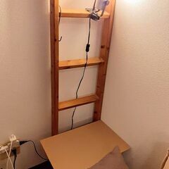 木製　はしご　2段ベッド用はしご　インテリア　物掛け　ライト掛けに！