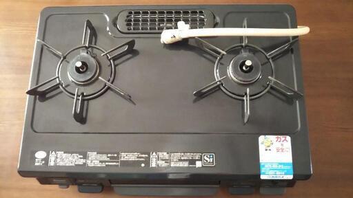 ガステーブル LPガス 2019年製 幅60cm 水なし片面焼き リンナイ