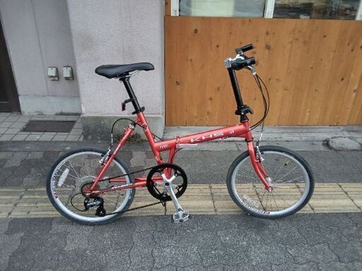 美品☆KHS[ケーエイチエス]F20-T 20吋折り畳み自転車 クロモリ/7speed/オレンジ系
